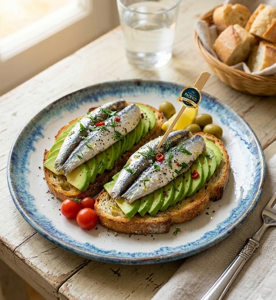 Tostadas de sardinas